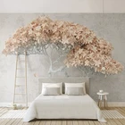 Пользовательские 3D фото обои Современная мода абстрактный цветок дерево интерьер Ресторан гостиная спальня Фреска домашний декор обои