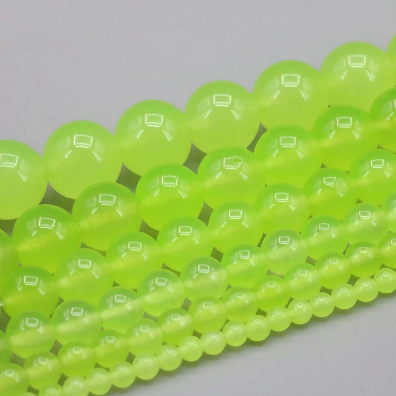 Круглые свободные шарики Olivine Green Chalcedony 4/6/8/10/12/14 мм разные размеры ручная работа