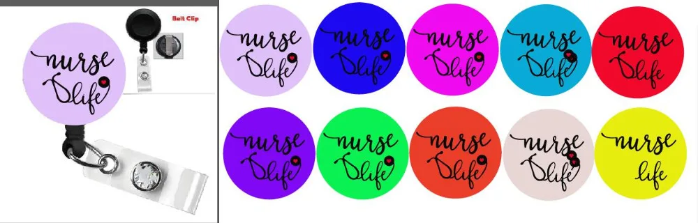 

Nurse life retractable id badge reel holder 10pcs/lot