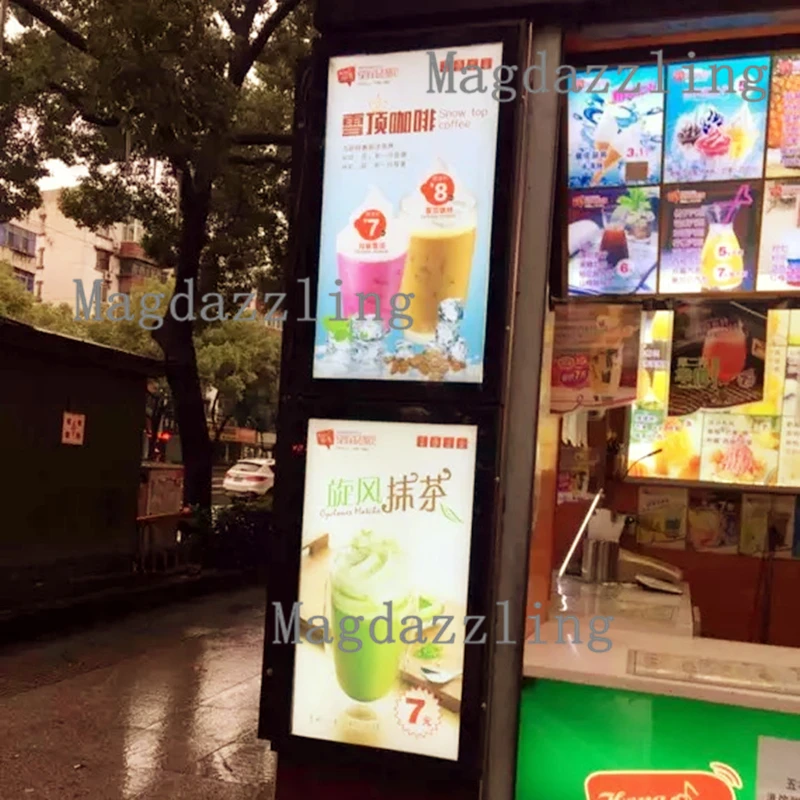 2 шт. наружная алюминиевая рамка LED освещенное меню световая коробка 400mmx600мм