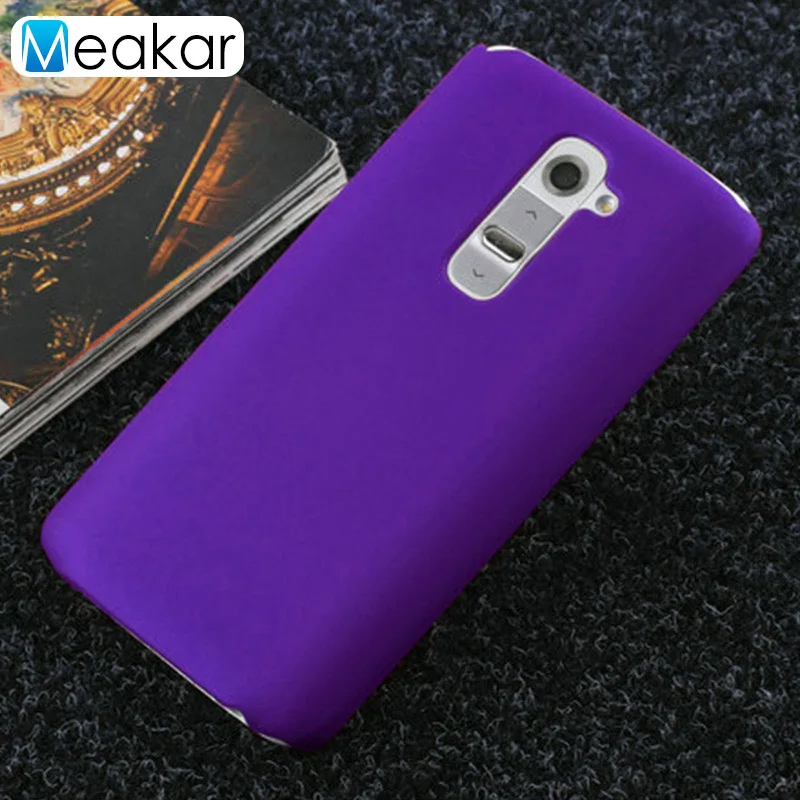 purple Матовая Пластик Coque 5.2For Lg G2 чехол для Lg G2 D802 D801 F320 D802 телефона чехол-лента на заднюю панель - Цвет: purple
