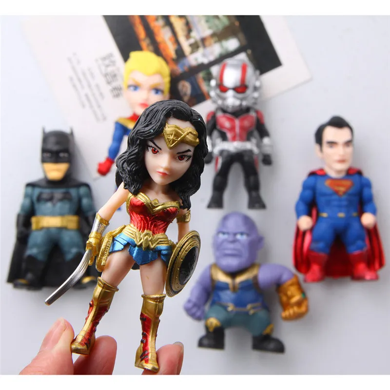 6 шт./лот marvel legends Аниме Фигурка магниты на холодильник идеальное качество аниме