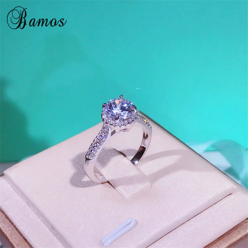 Скидка 90%! Женское кольцо из серебра с кристаллами|wedding engagement ring|engagement rings for