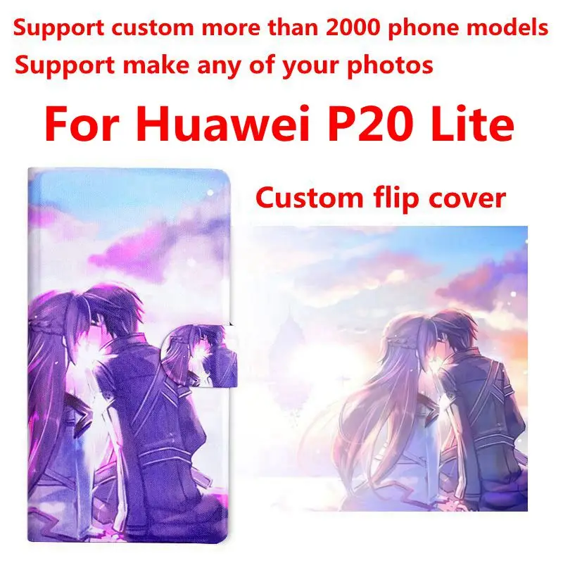 Чехол-книжка из искусственной кожи для телефона Huawei P20 Lite | Мобильные телефоны и