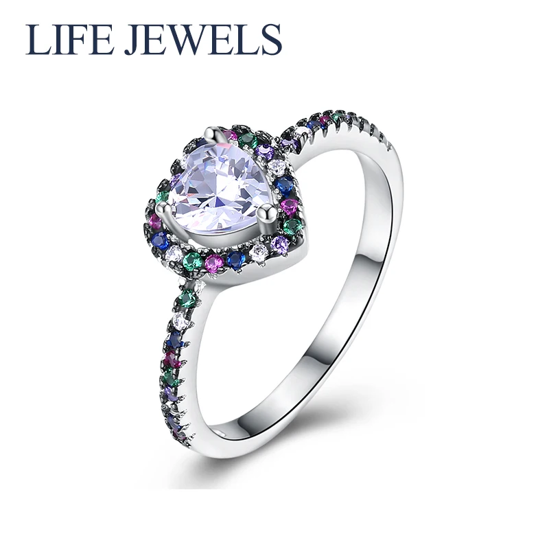 

Authentic100% 925 Sterling Silver Austrian Zircon Rings Charm l Women Luxury Sterling Silver Valentine's Day Gift Jewelry 18183