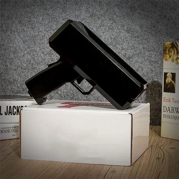 1 Супер денежный пистолет USB пушка 100 шт купюр с коробкой игры для улицы Забавный взрослый мини пистолет игрушечный пистолет пластиковый красный золотой розовый черный - Цвет: 1