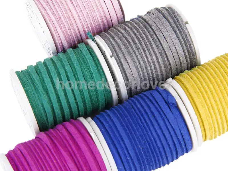 10x 3M Suede Leather Cord Thread String 3mm for Bracelet Necklace DIY Making | Дом и сад