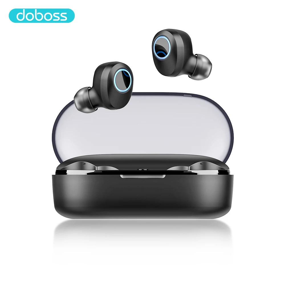 Black Doboss оригинальные беспроводные стерео наушники Bluetooth V5.0 Erphone Беспроводные с микрофоном для iPhone samsung huawei Xiaomi - Цвет: Black