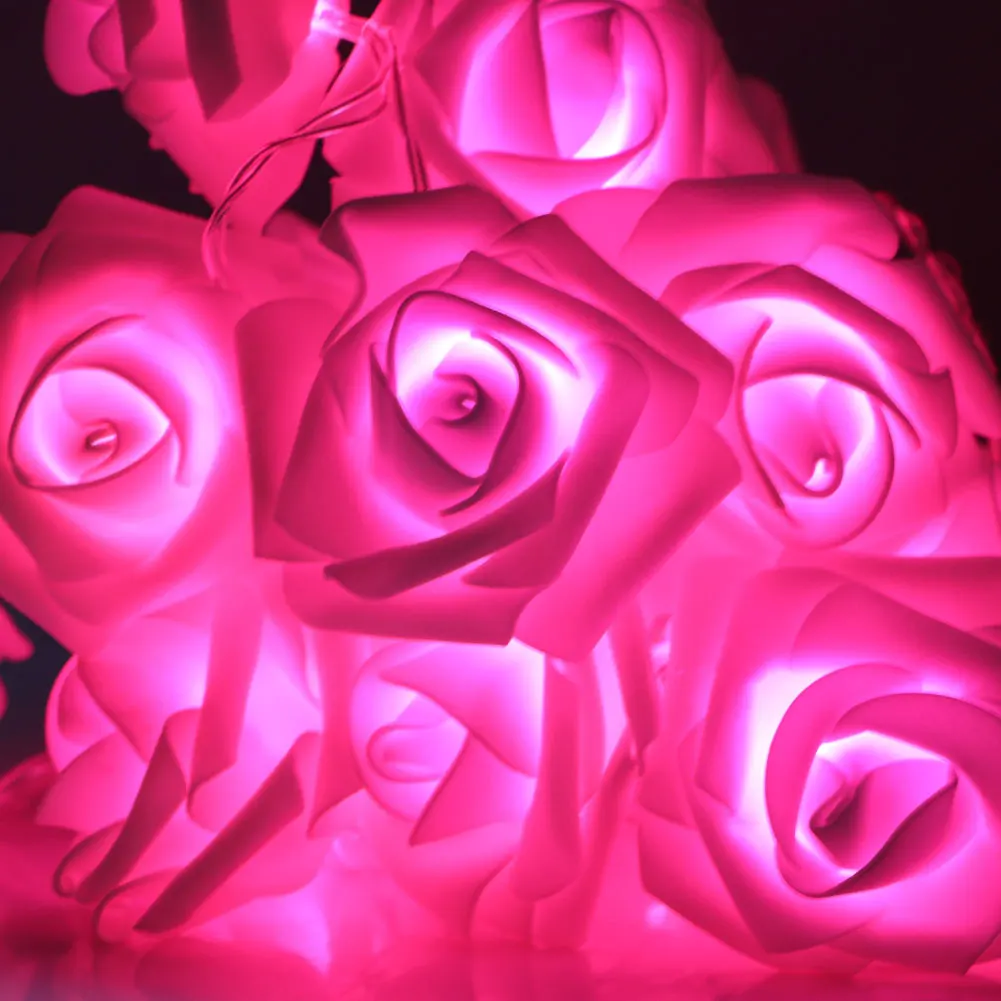 2 м 20LED роза цветок Фея Гирлянда Свет для свадебной вечеринки Рождественское
