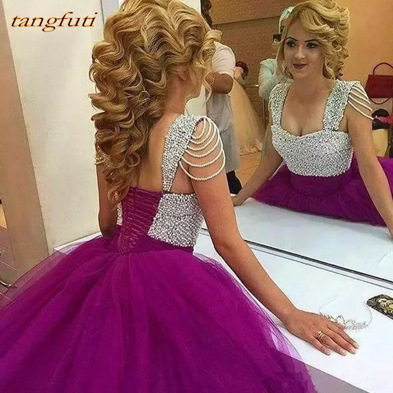 Ball Gown Quinceanera Dresses Long Pearls Beading Sweet 16 Tulle Party Prom vestidos de 15 anos 2019 | Свадьбы и торжества