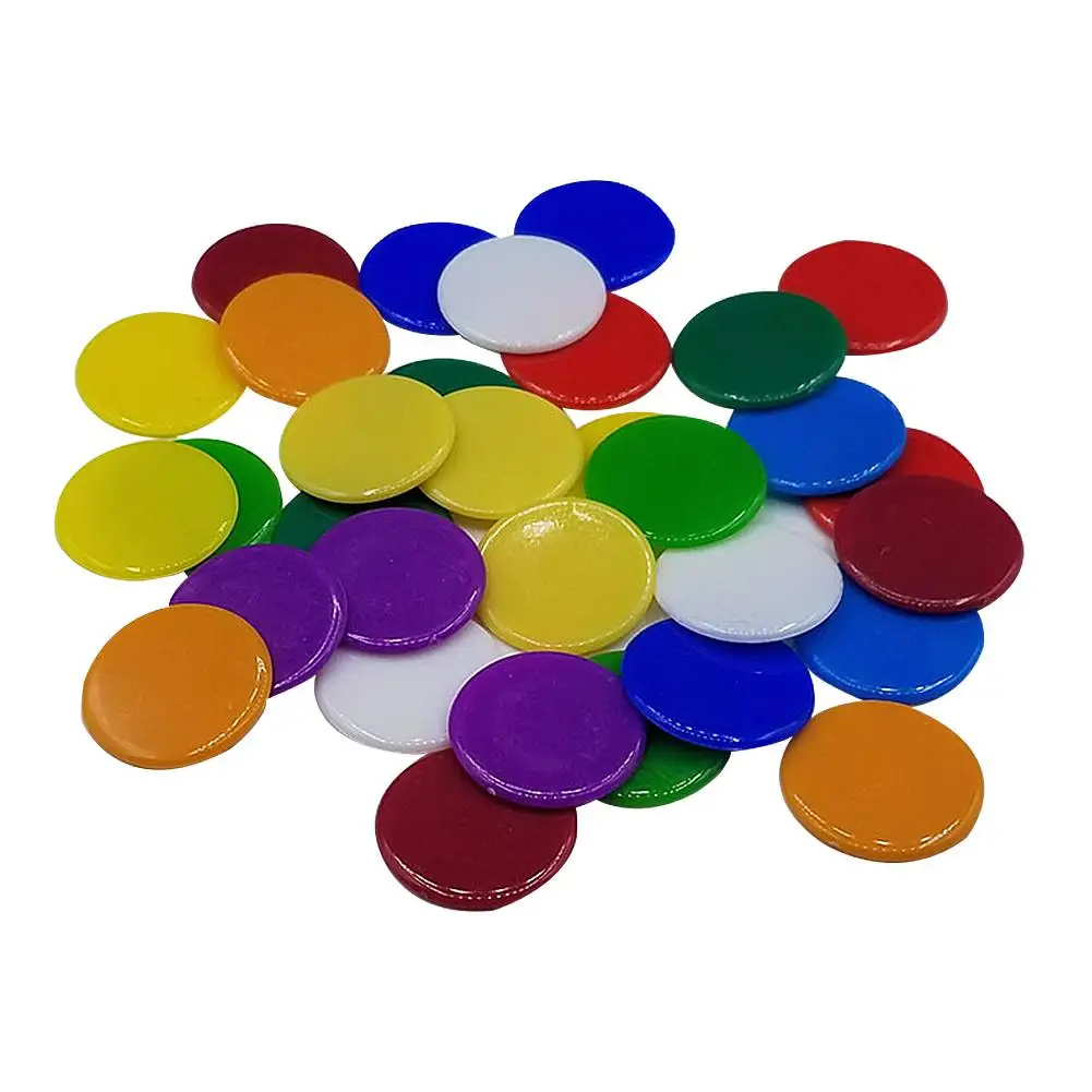 

100pc/ 19mm Creative Gift Accessories Plastic Poker Chips Casino Bingo Markers Token Fun Family Club Game Toy