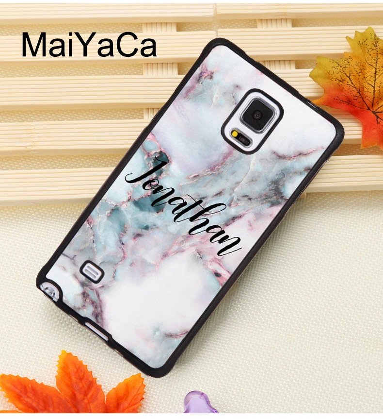 MaiYaCa Мрамор персонализированный именной чехол для samsung Galaxy A50 A70 A10 A20 A30 A40 S7 S8 S9 S10 S10e Note 8, 9, 10, плюс