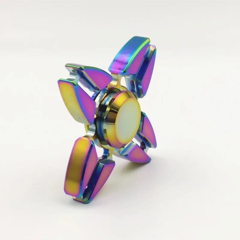 Красочные Пальца Алюминиевого Сплава Гироскопа Металла Три-Spinner Игрушка