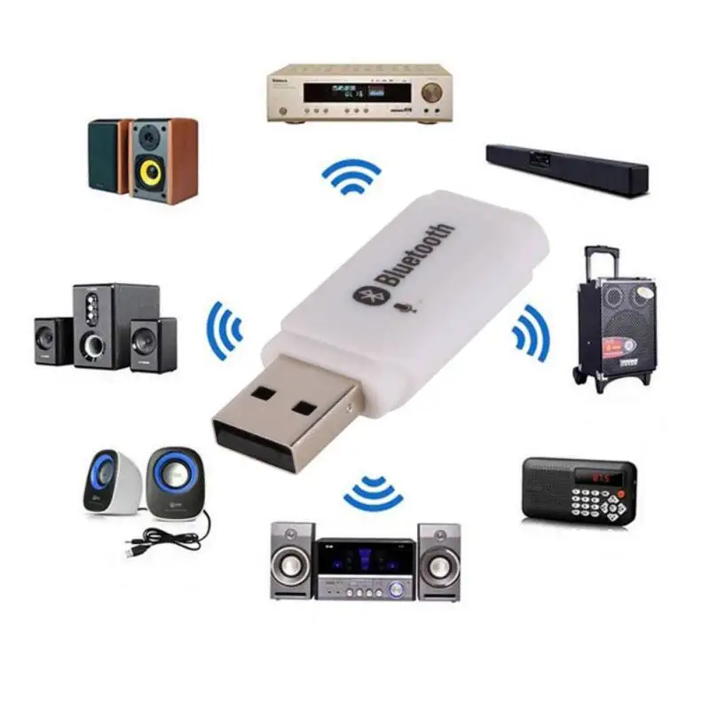 Мини USB беспроводной адаптер Bluetooth 5 0 аудио стерео приемник с микрофоном для ПК
