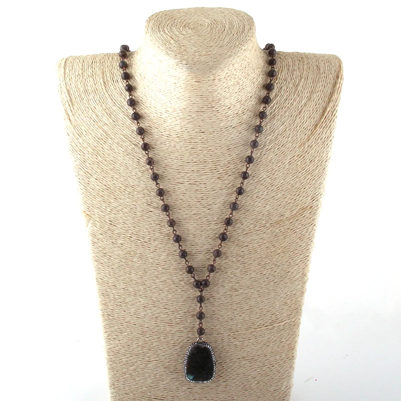 MOODPC модные богемные этнические ювелирные изделия Розария цепь Подвеска Белый