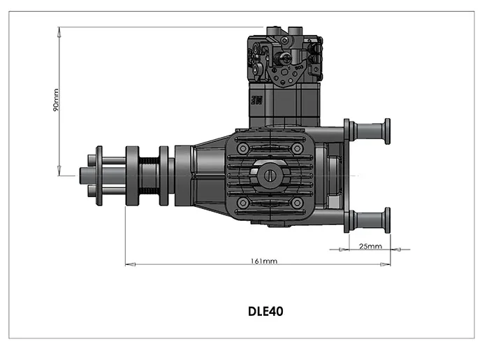 DLE40 40CC газовый двигатель для части радиоуправляемого самолета фиксированная