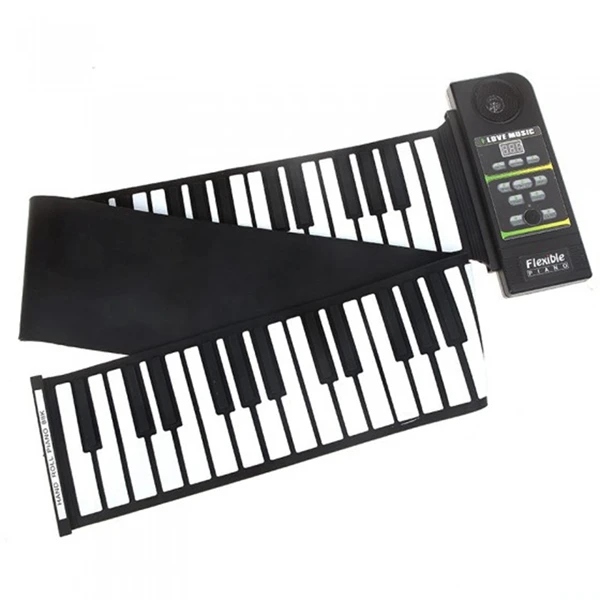 Piano à clavier électrique pliable et Flexible, 88 touches, avec