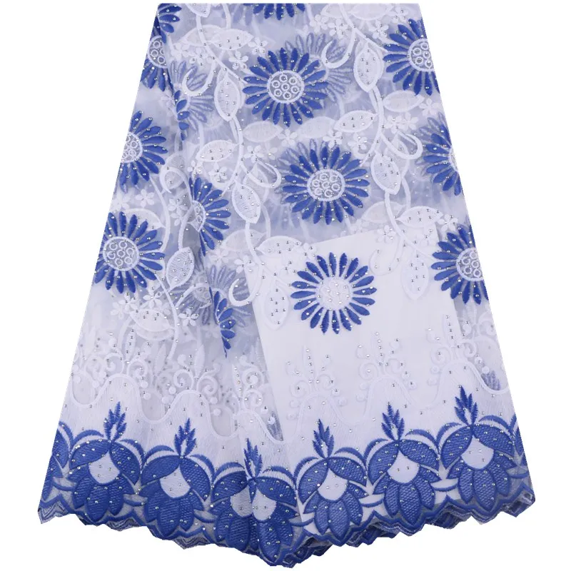 Latest French Mesh Lace Fabric Top Seiilng African Silk Milk Fashion Nigerian lace With Stones For DressA1552 | Дом и сад