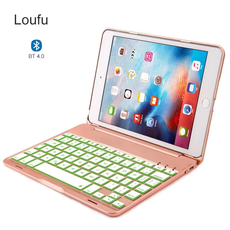 Loufu для iPad Mini 5 чехол с клавиатурой 4 планшет подсветкой цветной защитный mini 3 2 1 7