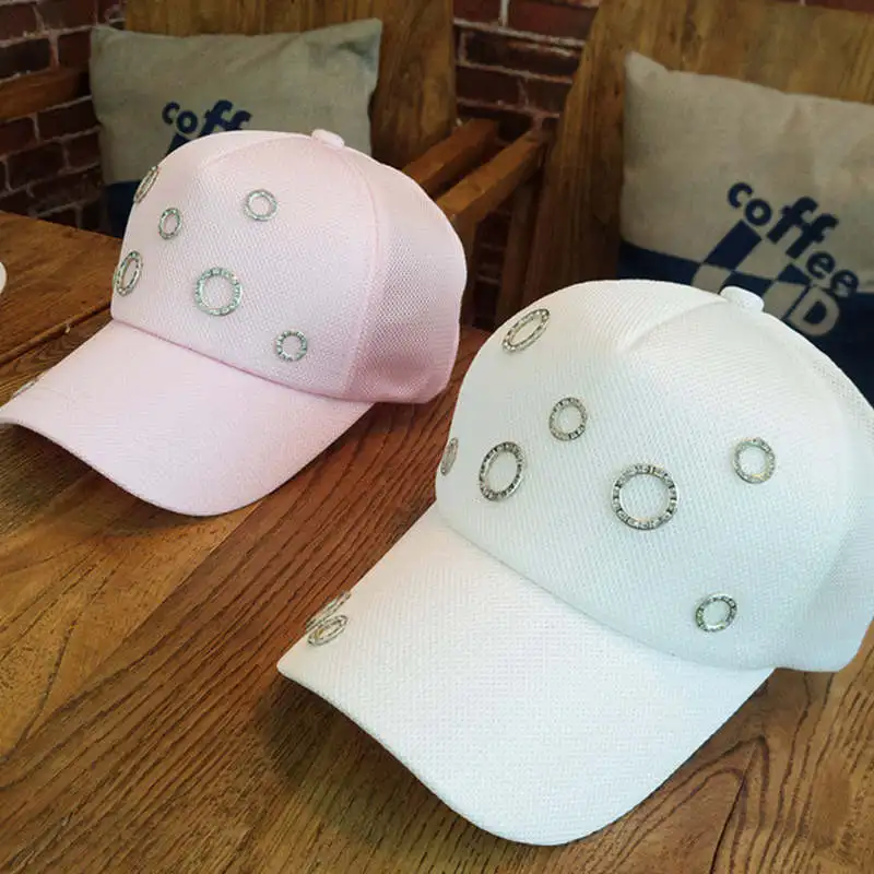 Men women baseball cap snapback sunshade gorras adjustable rhinestone summer hat hip hop casquette beisbol dad bone | Аксессуары для