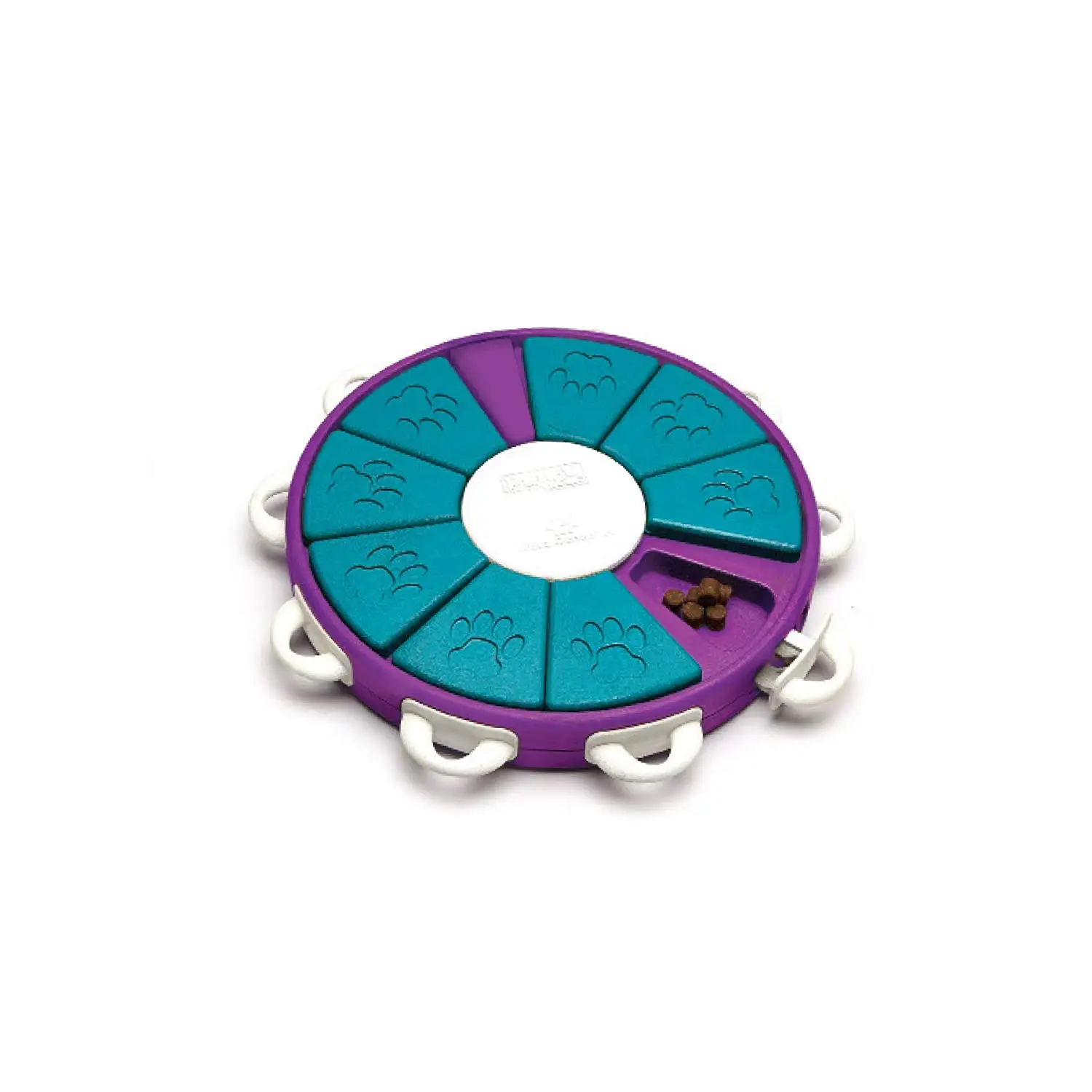 Purple Интерактивные игрушки для собак, собачья игрушка для больших и маленьких кормушка для собак, кошек, универсальные игрушки для домашних животных, пластиковый материал, круглая форма, протекающая кормушка, PW044 - Color: Purple