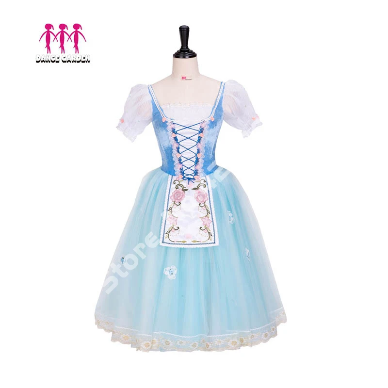 

Adult Professional Ballet Tutu Ballet Long tutu Blue Custom Made Ballet Long Dress Ballet Romantic Tutu Costumes For Women B1299