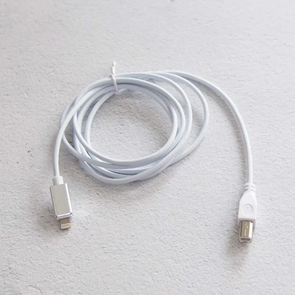 Белый 8-контактный адаптер 1,5 м к адаптеру usb type B OTG кабель папа-папа для iPhone iPad к аудиоинтерфейсу электронного музыкального инструмента - Цвет: Белый
