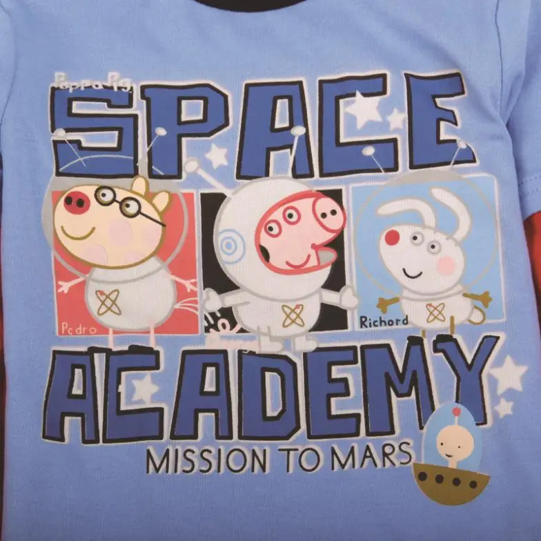 FREE SHIPPING F4272#18m-6y 5piece/lot prined space peppa pig spring / autumn long sleeve T-shirt | Детская одежда и обувь