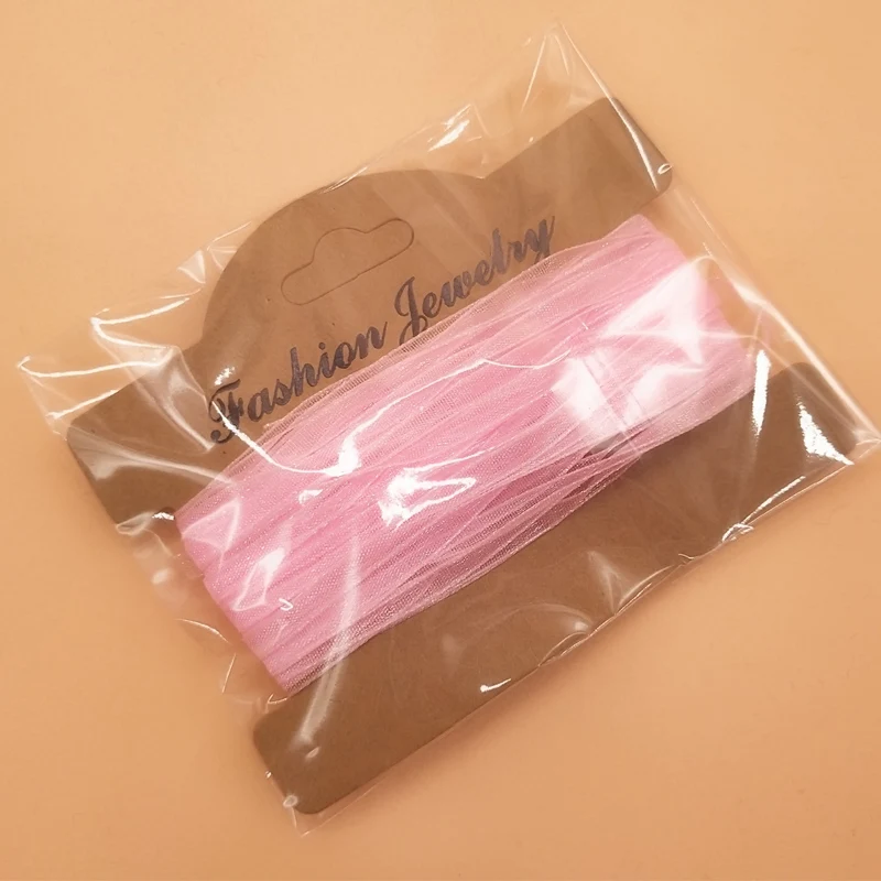 Лента шифоновая Прозрачная Кружевная шириной 3 мм 20 метров | Ленты