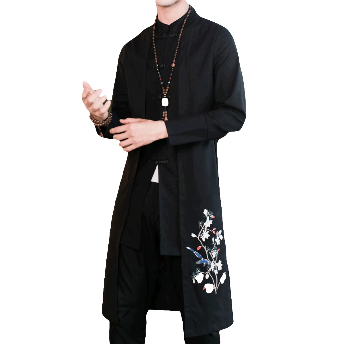 

2019 new Spring autumn clothes cotton linen high-grade Chinese style Men's coat fashion stand collar brand jackets dropshipping