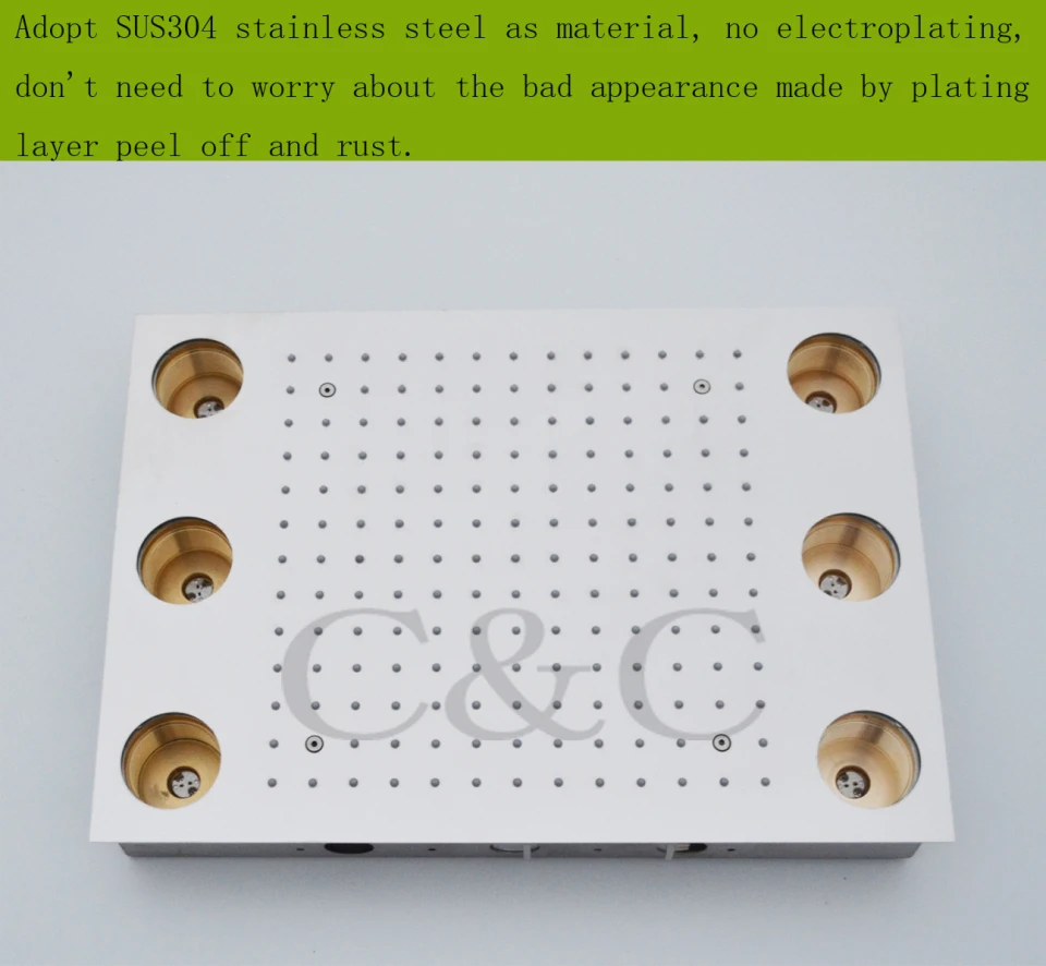Насадка для душа в ванную комнату с переменным током 6 светодиодов желтые