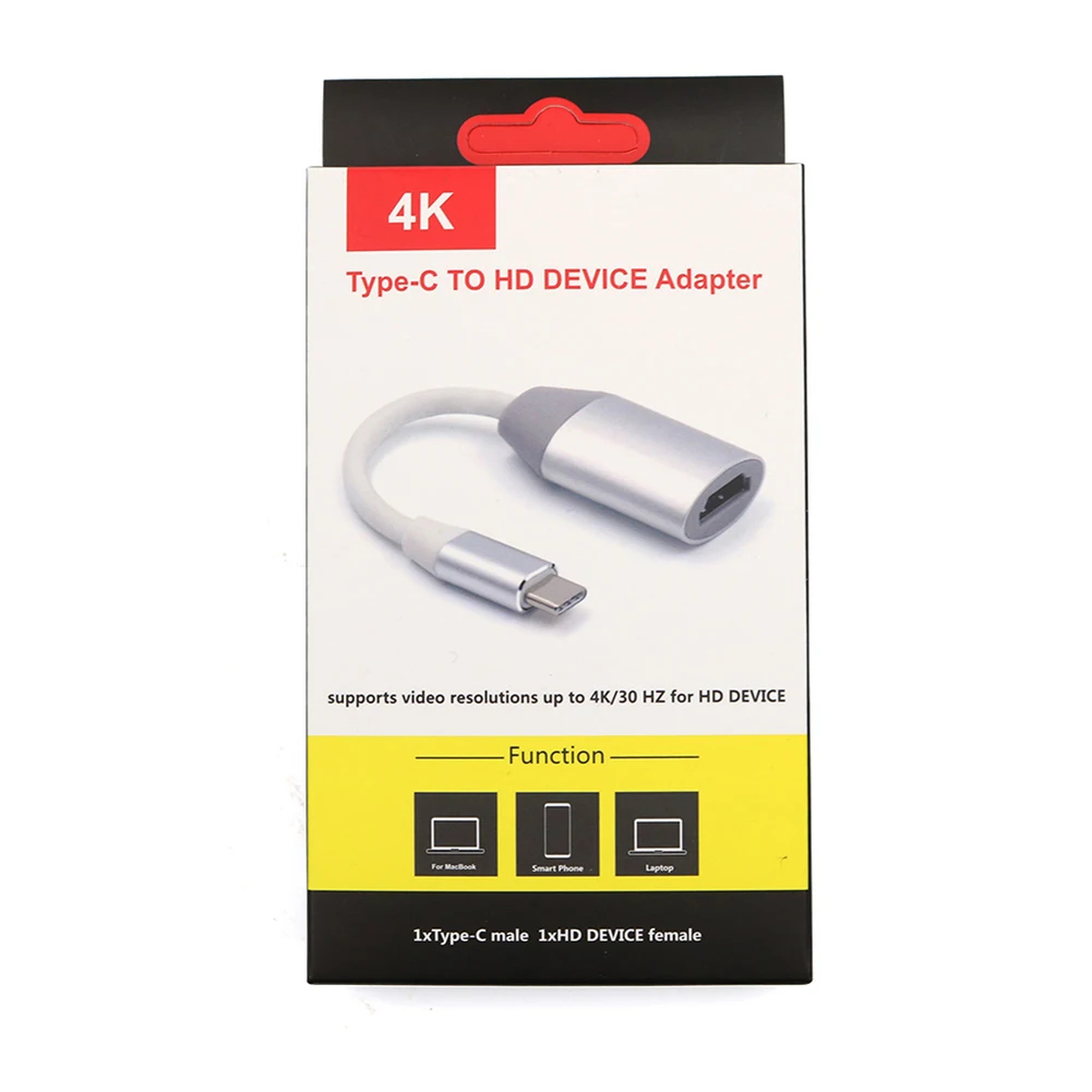 USB C к HDMI конвертер Тип папа Женский адаптер 4 30 Гц разрешение для MacBook/Huawei Matebook/Smasung