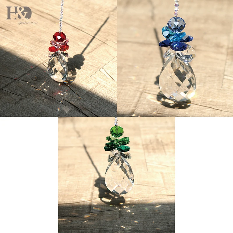 H& D гирлянда чакра Спектры "Вера Надежда Любовь" 3 шт. Кристалл Suncatcher Радуга производитель Ангел призмы Подвески Висячие капли домашний декор