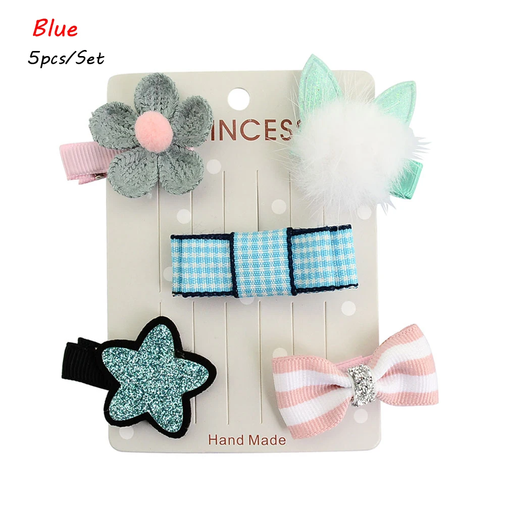 5 шт./компл. милые детские заколки с кроличьими ушками для маленьких девочек