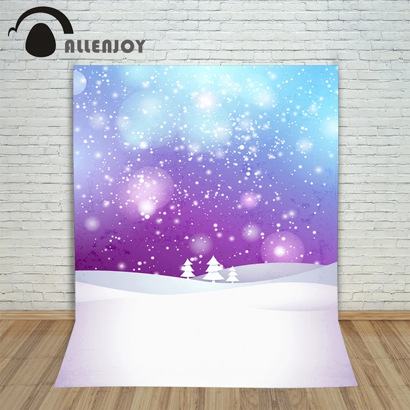 Allenjoy Рождество фон зима снег Блестящий bokeh дерево точка Профессиональный для