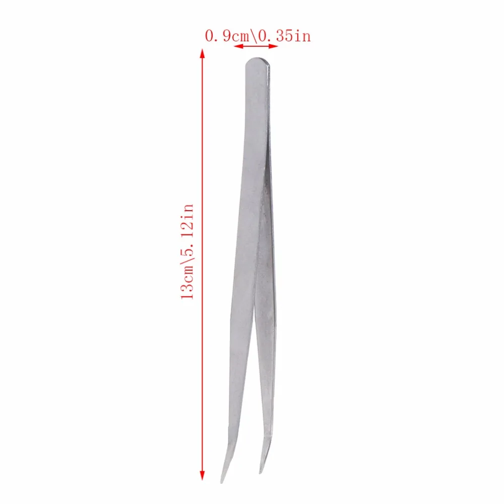 

Fishing Tweezer Curved Head Fly Tying Stainless Steel Earthworm Anti Static Tool