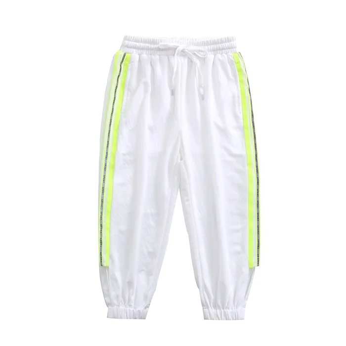 Only shorts Детские костюмы для соревнований по джазовым танцам, сетчатые топы, штаны, костюм, Одежда для танцев в стиле хип-хоп, одежда для девочек для уличных выступлений, DWY1890 - Цвет: Only shorts