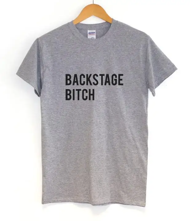 Женская футболка с принтом надписи Backstage хлопковая Повседневная забавная для