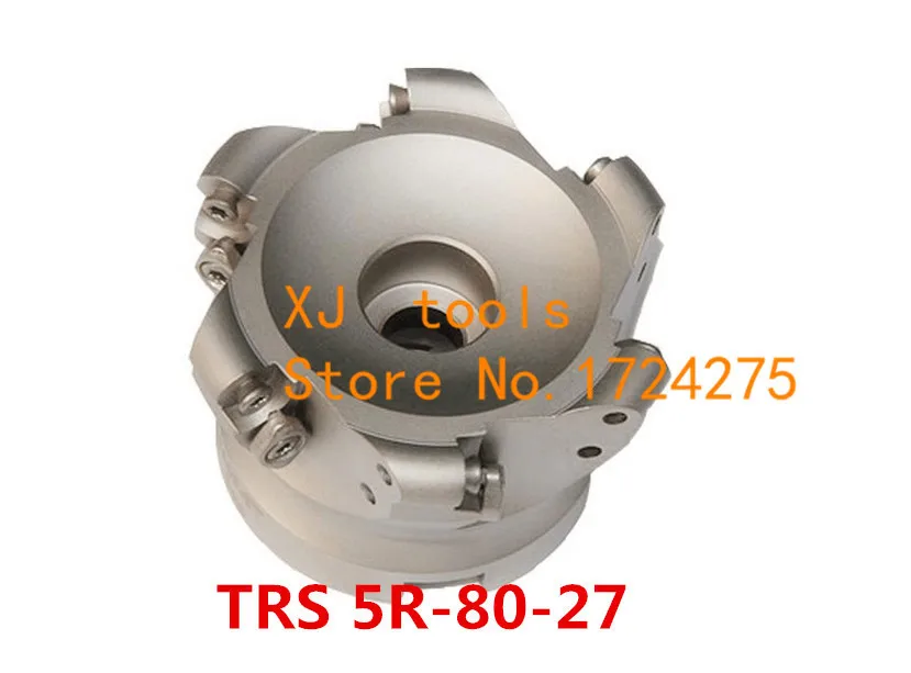 TRS 5R-80-27-6T, round nose surface CNC milling cutter,milling cutter tools,Face Milling Cutter Head carbide Insert RDMT10T3