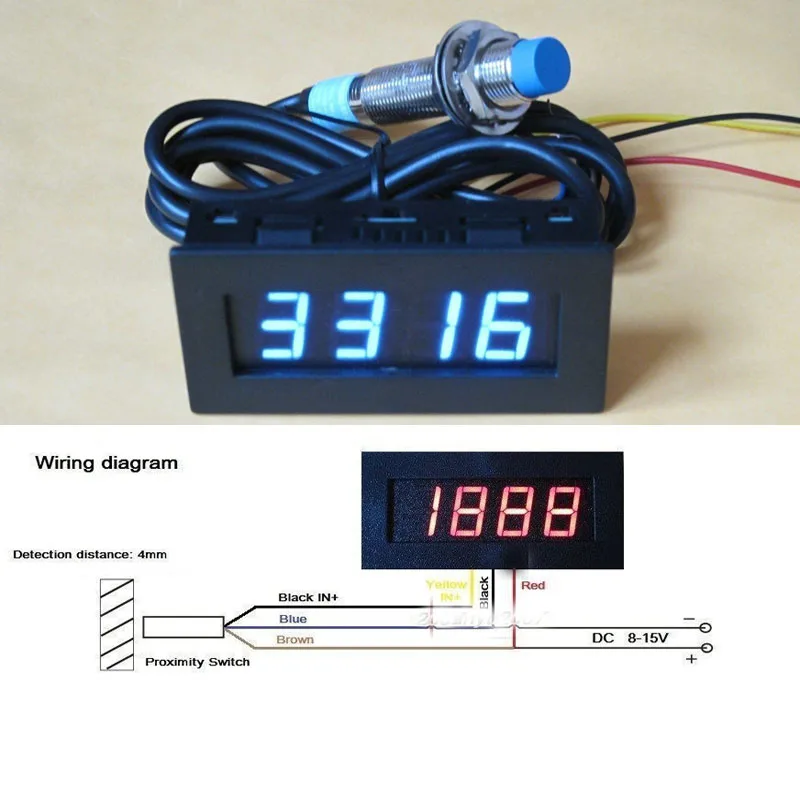 Тахометр цифровой 5 9999 об./мин. 12 В 8 15 в|sensor meter|sensor soapsensor activated light switch |