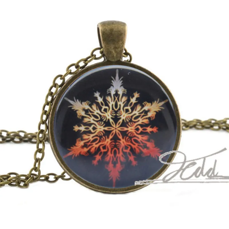 Цветное снежное ожерелье с подвеской в виде снега Анна Эльза Олаф Sven стеклянный