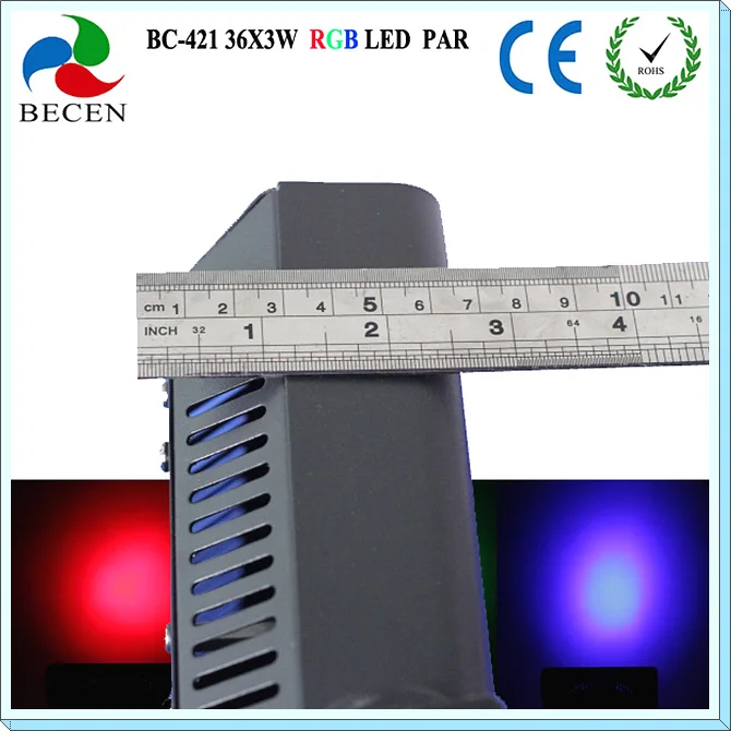 36x3w светодиодный плоский par-прожектор светильник 108w rgb led lamp dj stage ing | Лампы и