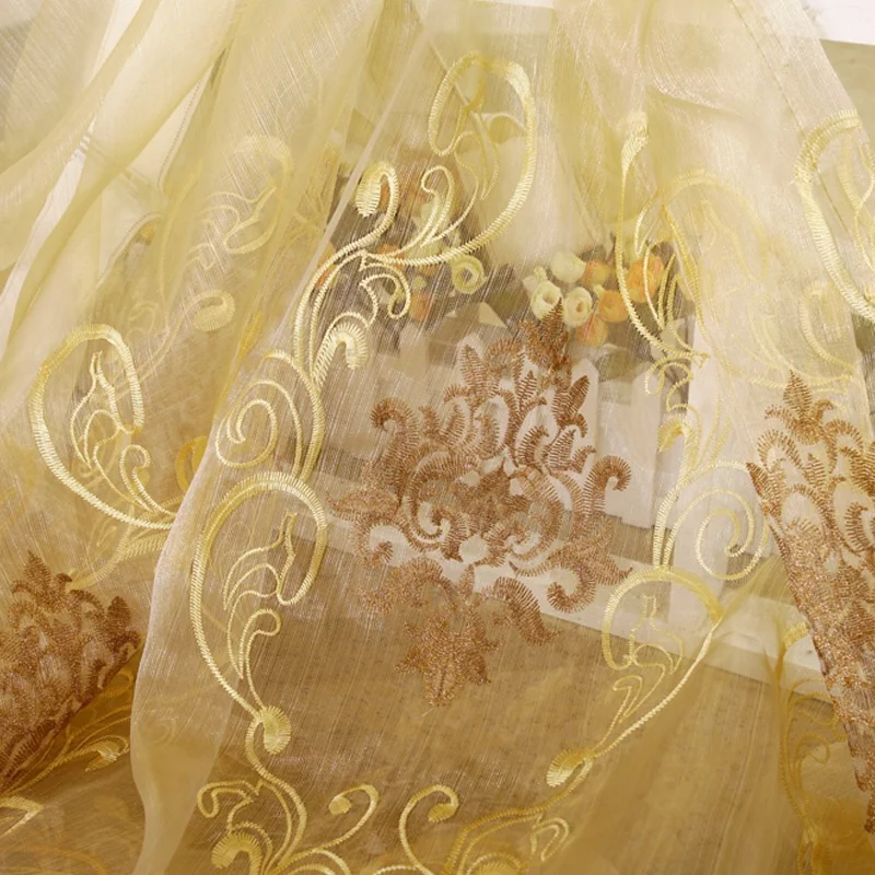 NAPEARL Бесплатная доставка Домашний текстиль Роскошный вышитый тюль ткань для