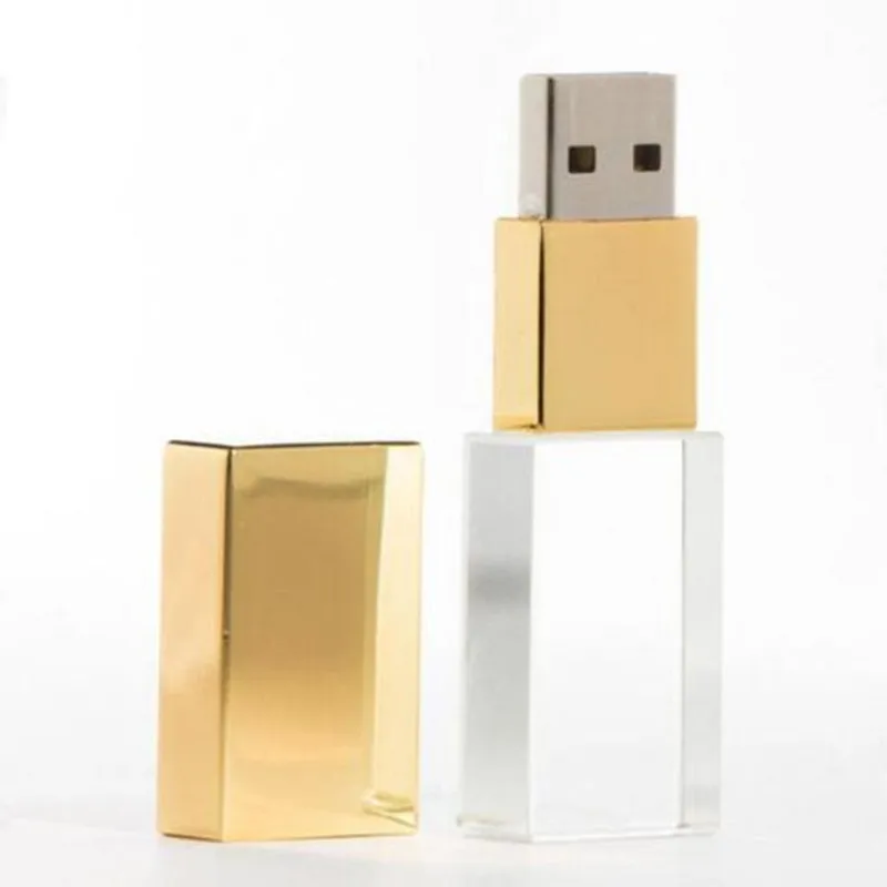 Совершенно новый логотип на заказ Золотой Кристалл usb 2 0 флэш-карта памяти
