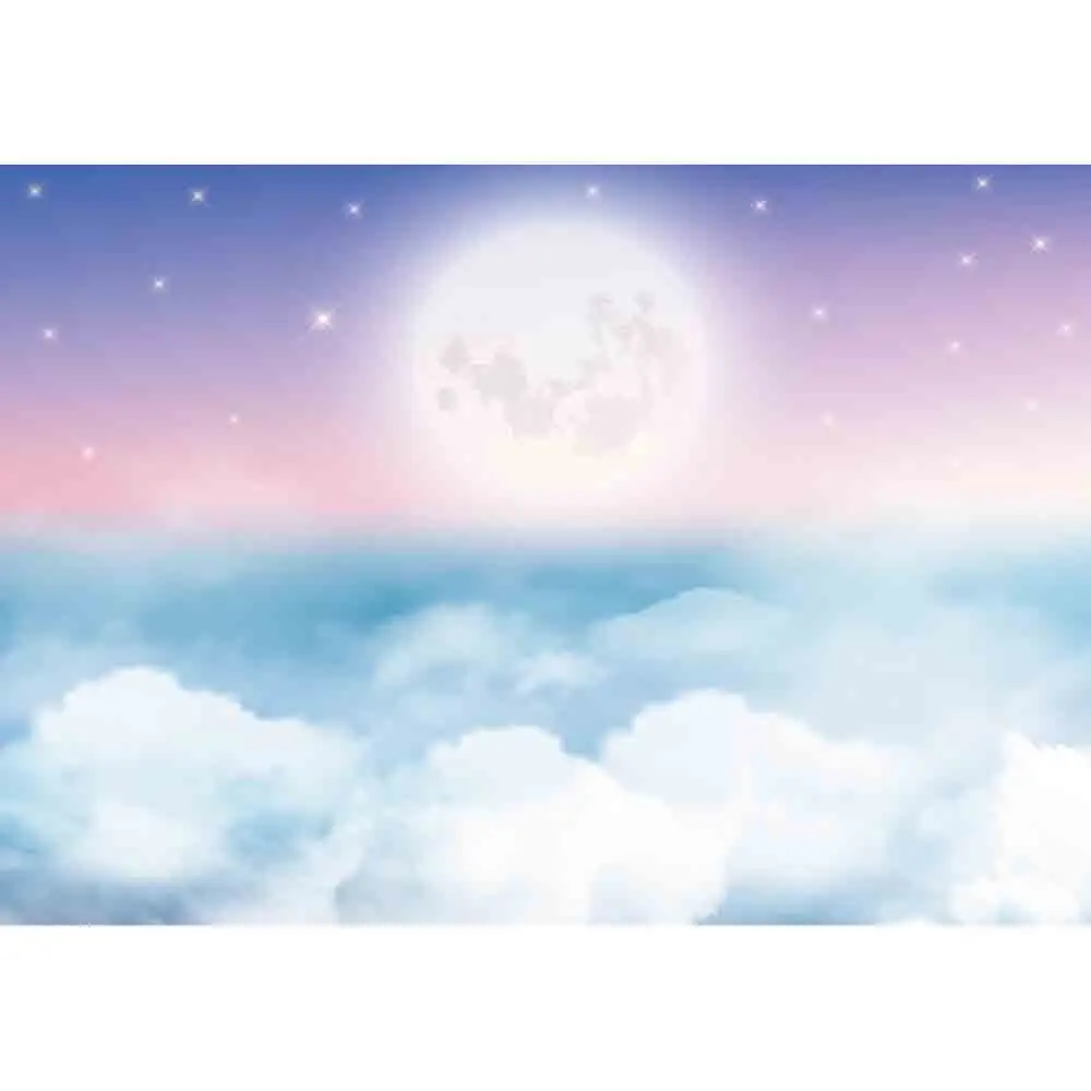 Allenjoy фоны для фотосъемки с облаком луной звездами фиолетовым розовым небом