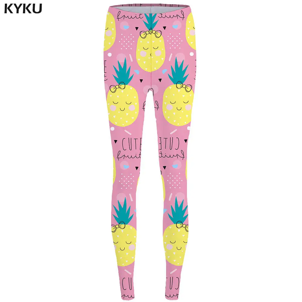 leggings 08 KYKU бренд панда леггинсы розовые леггинсы с 3D принтом брюки Узкие Высокая талия для женщин теплые зимние модные низ - Цвет: leggings 08