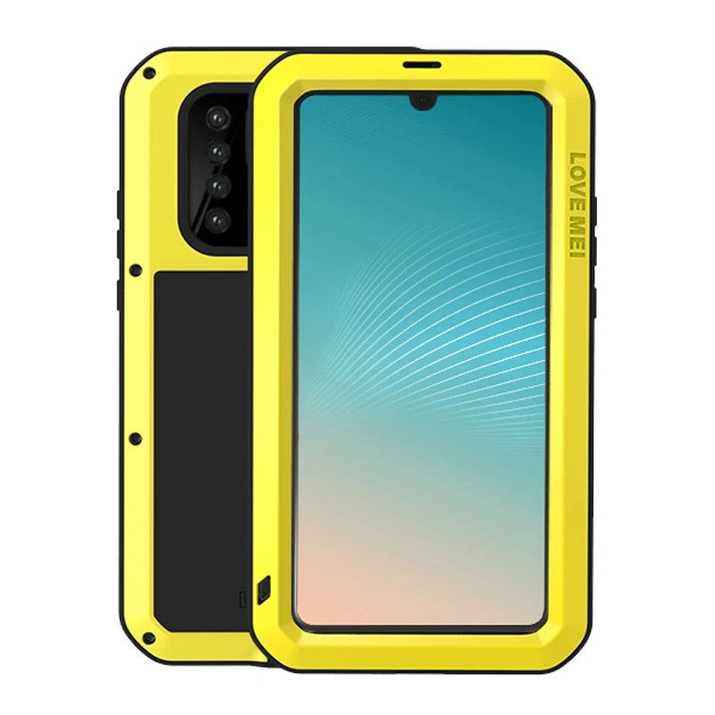 Yellow Металлический бронированный противоударный чехол для huawei P30 Heavy Duty всего тела защитный чехол huawei P30 Чехол для iPad Pro с Gorrila Стекло крышка - Цвет: Yellow