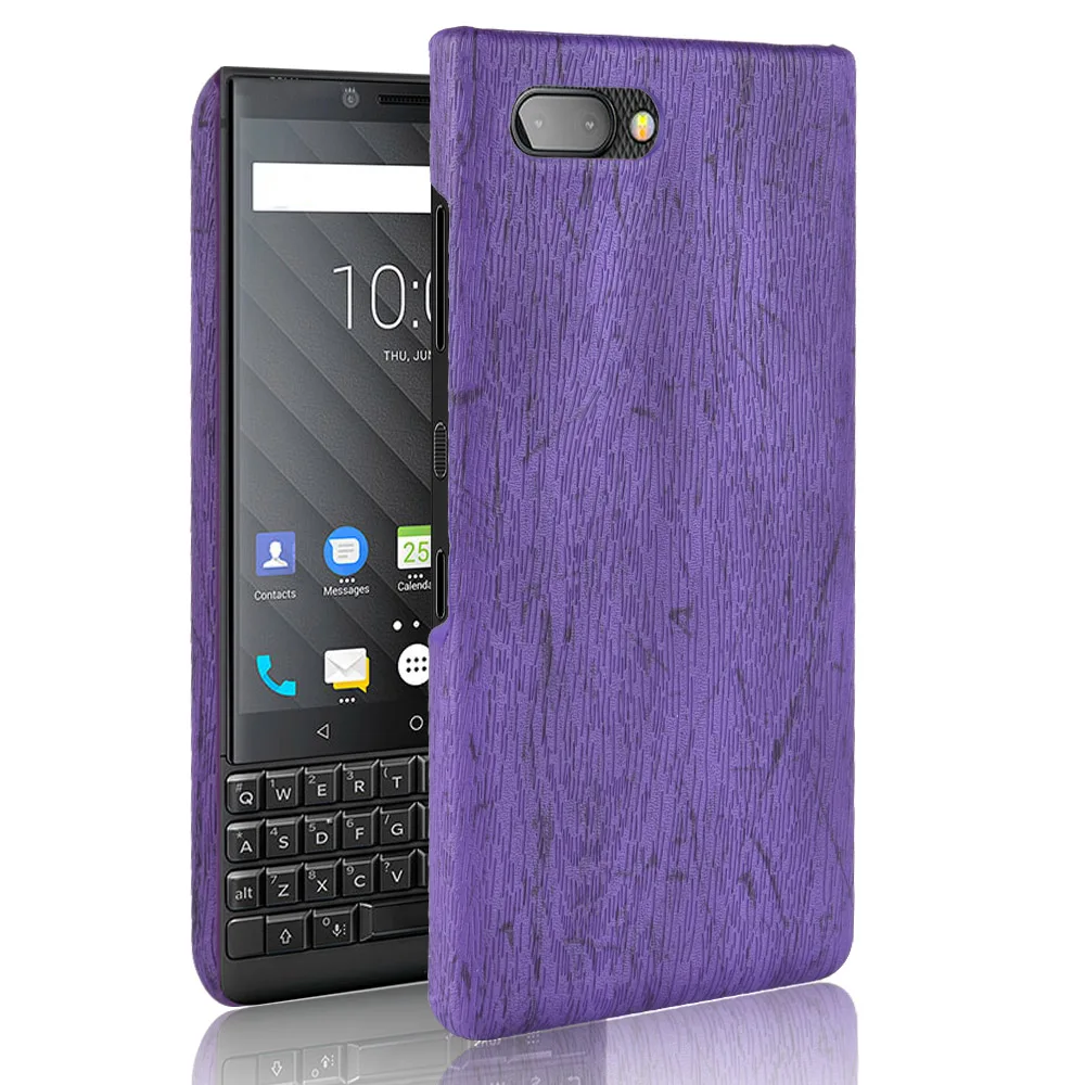 Роскошный деловой кожаный чехол KeyTwo в стиле ретро с узором Woodern для BlackBerry Key2