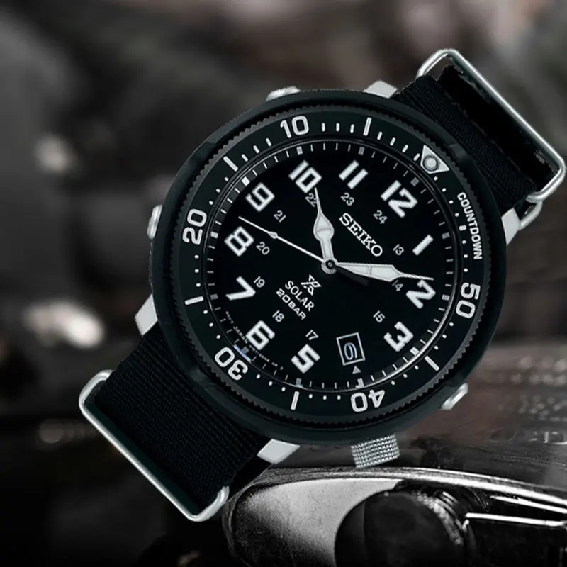 100% оригинальные часы Seiko мужские Prospex серии солнечные энергетические Холст