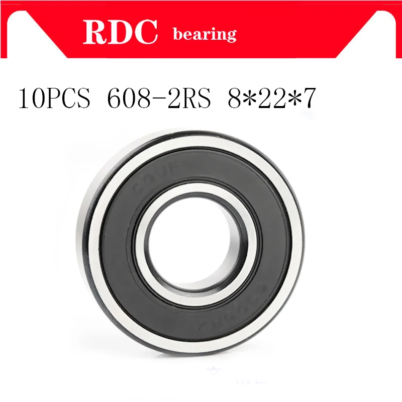 10 шт. ABEC 5 608 2RS 608RS RS 8*22*7 мм миниатюрное резиновое уплотнение скейтборд высокое